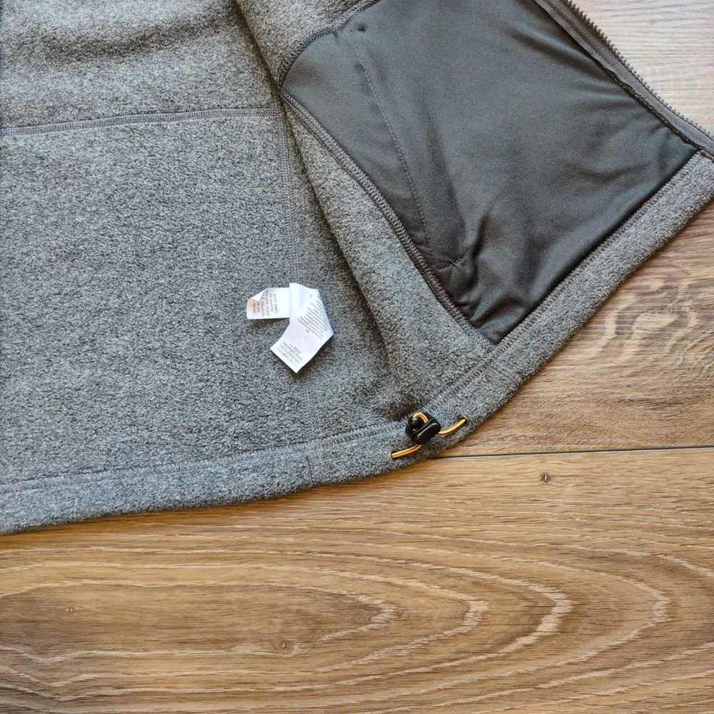 LL Bean Fleece Vest Grey Mountain Classic Full Zip Recycled Mens L.L. Medium REG